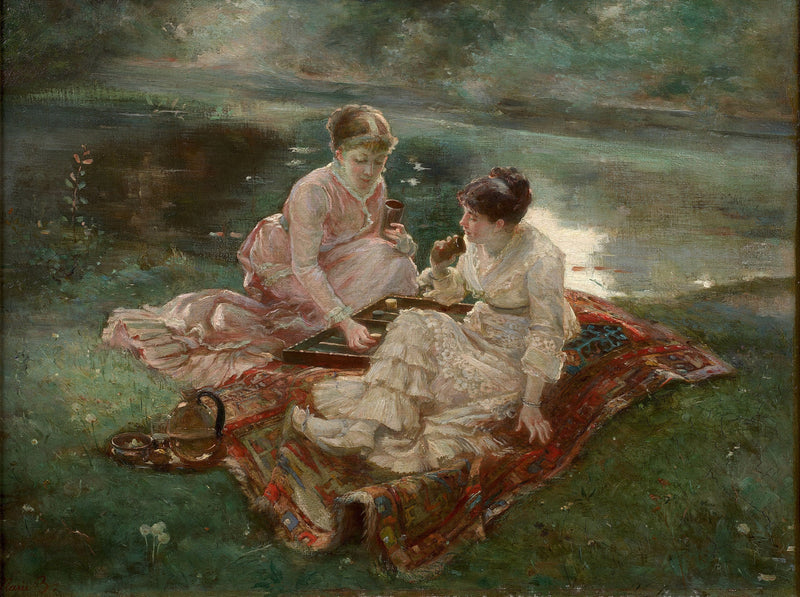 As Jogadoras de Jogo de Damas - Marie Bracquemond