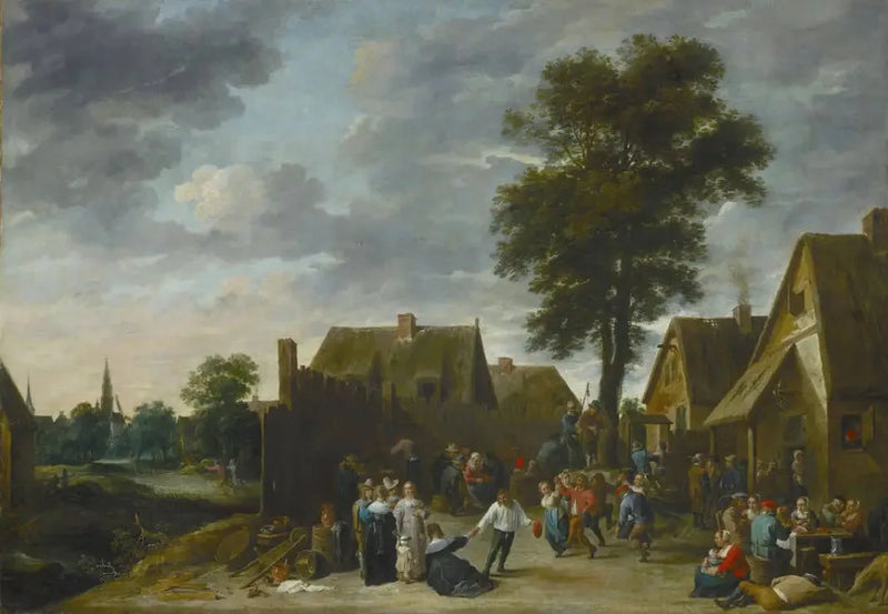 Os Kermis na Auberge de la Demi-Lune - David Teniers, o Jovem