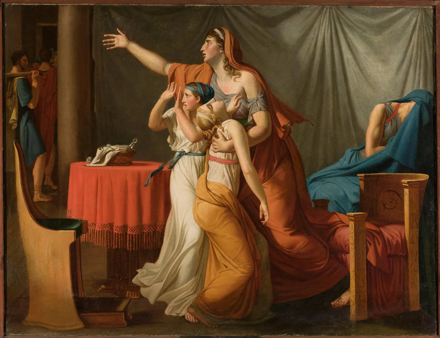 Os lictores trazem a Brutus os corpos de seus filhos - Jacques-Louis David
