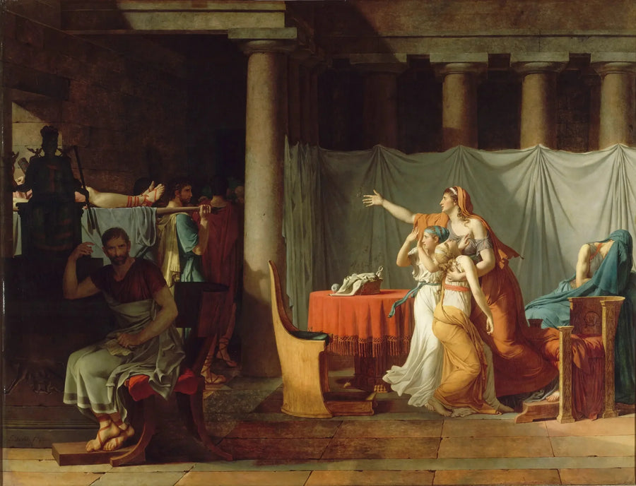 Os lictores trazendo a Brutus os corpos de seus filhos - Jacques-Louis David