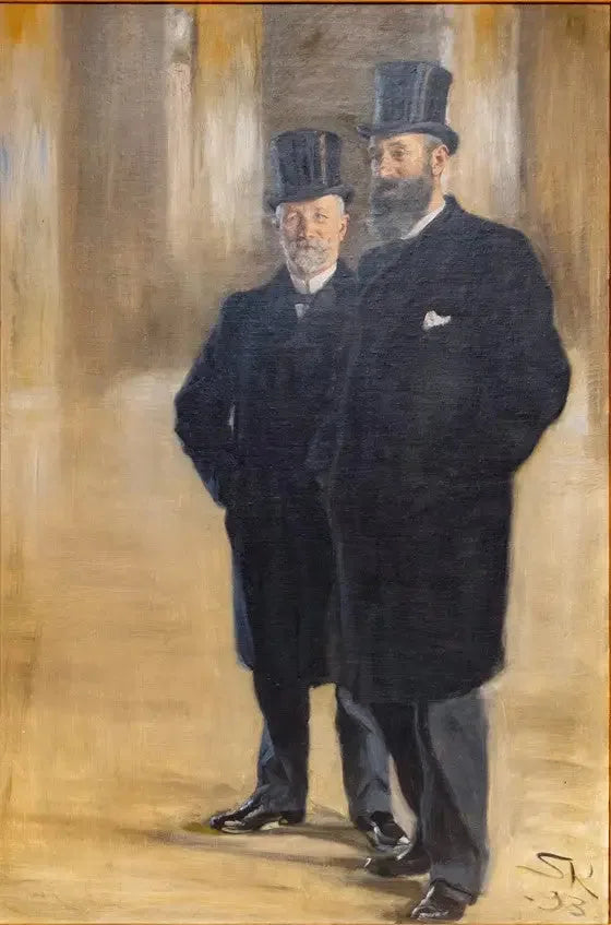 Os comerciantes Th. Wessel e Emil Vett - Peder Severin Krøyer