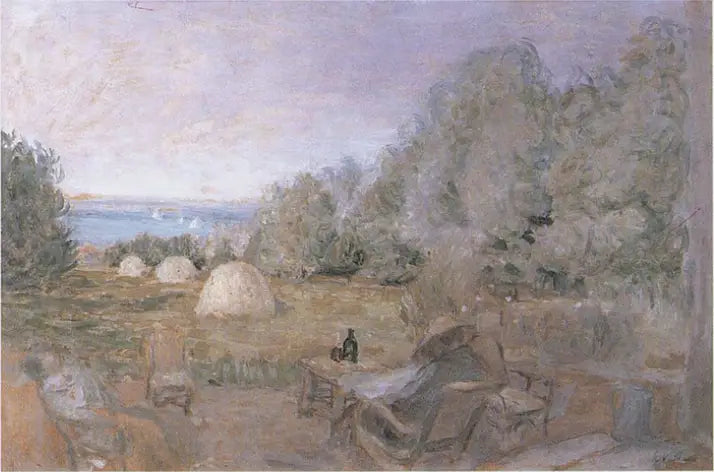 As moinhos no jardim das Faíscas em Criqueboeuf - Édouard Vuillard