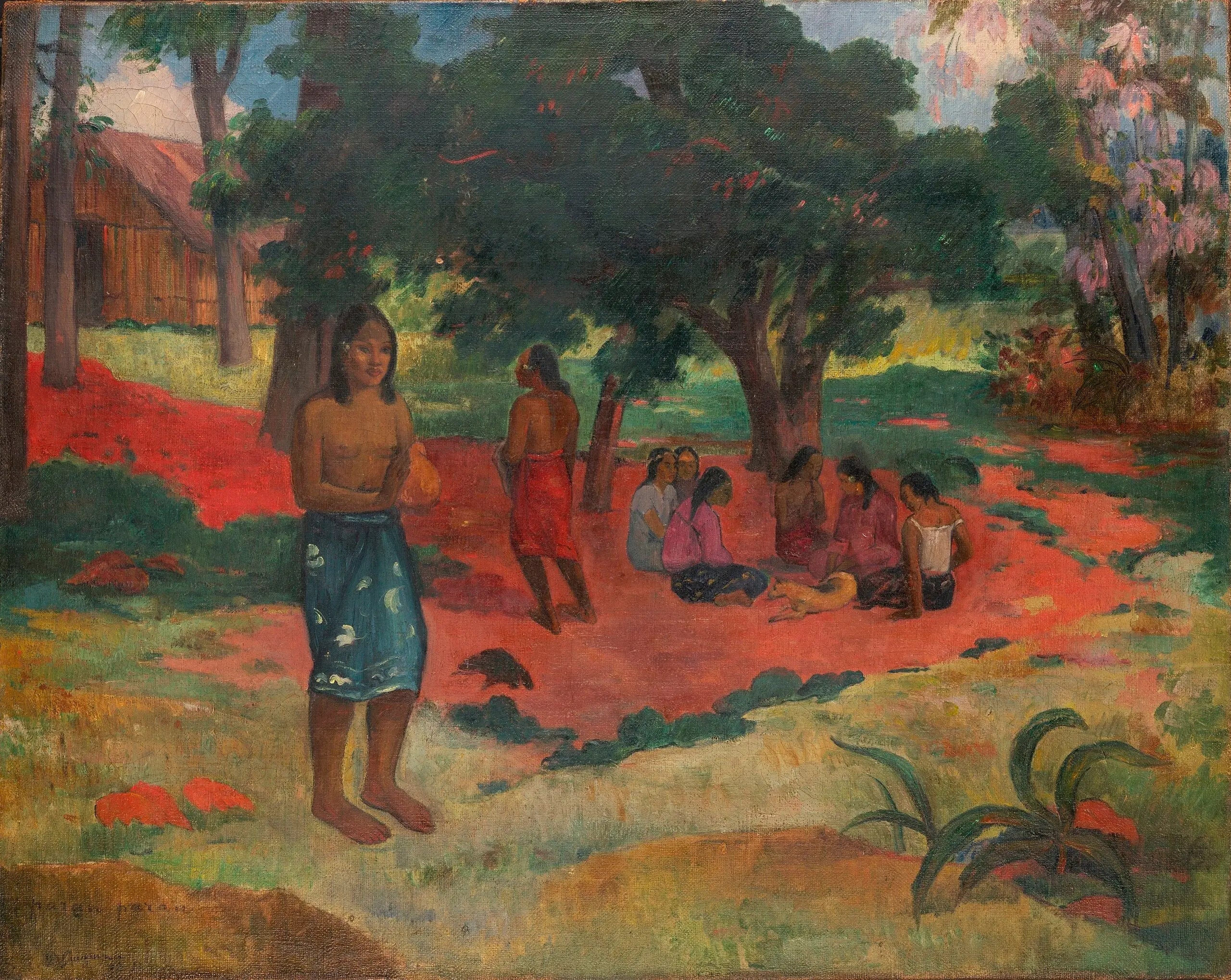 Reproduction du tableau « Les mots chuchotés - Paul Gauguin » par Alpha Reproduction en peinture à l’huile