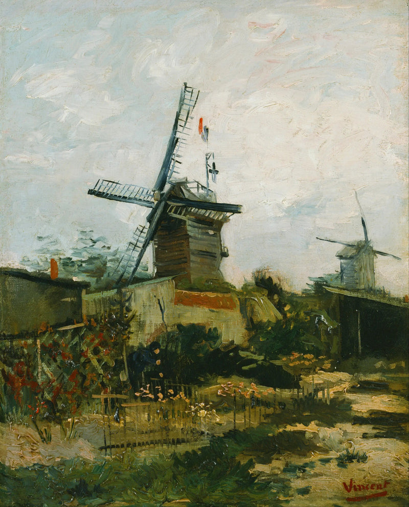 Os moinhos de vento de Montmartre - Vincent van Gogh