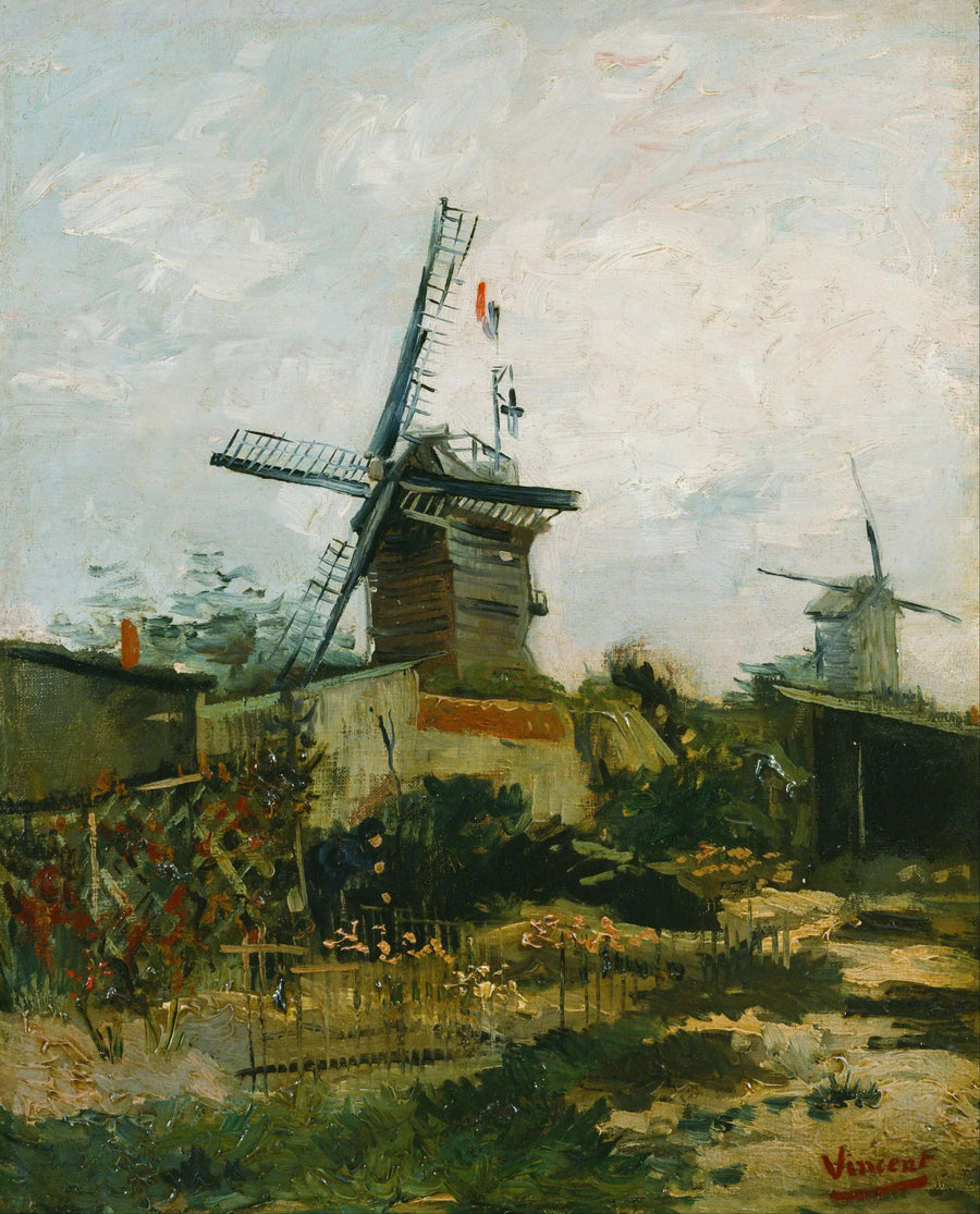 Os moinhos de vento de Montmartre - Vincent van Gogh