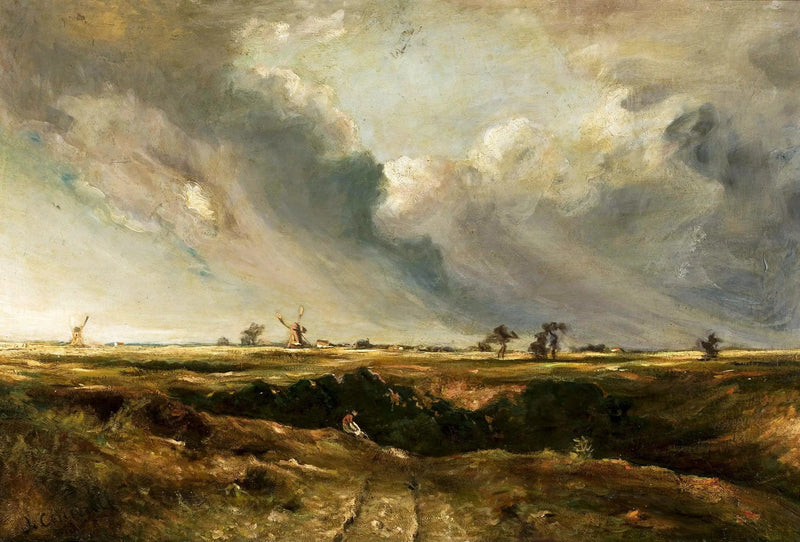 Os moinhos na paisagem. - John Constable