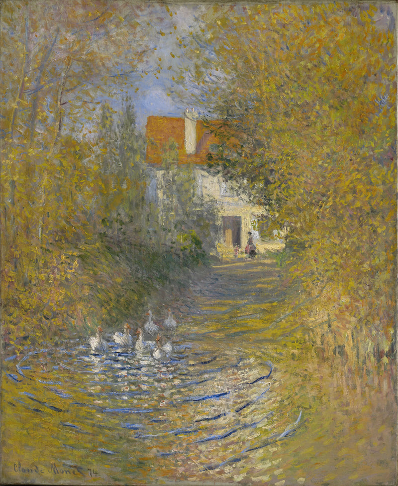 Gansos no riacho W347 - Claude Monet
