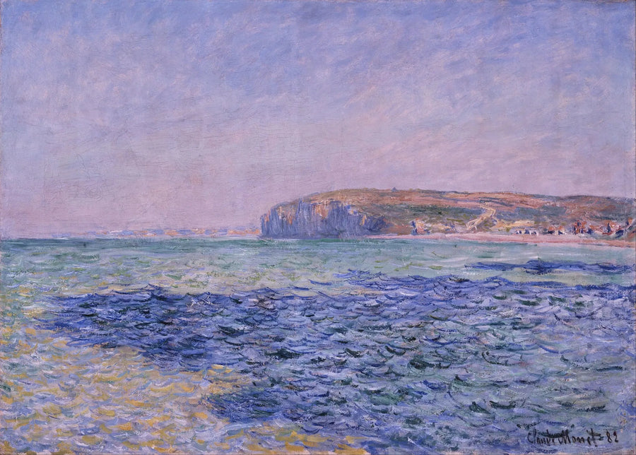 As sombras sobre o mar, os penhascos de Pourville - Claude Monet