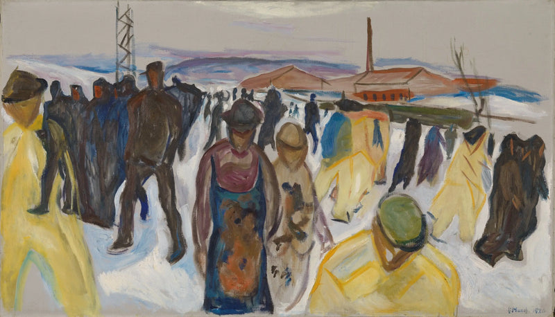 Os trabalhadores voltam para casa - Edvard Munch