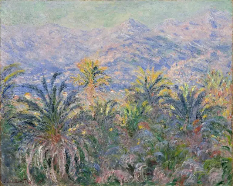 As palmeiras em Bordighera - Claude Monet