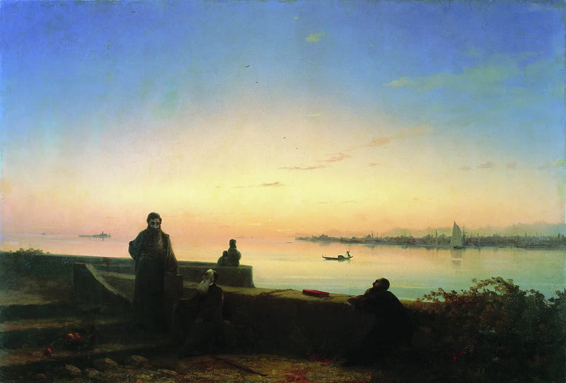 Os Padres Mekhitaristas na ilha de Lazare, Veneza - Ivan Aïvazovski