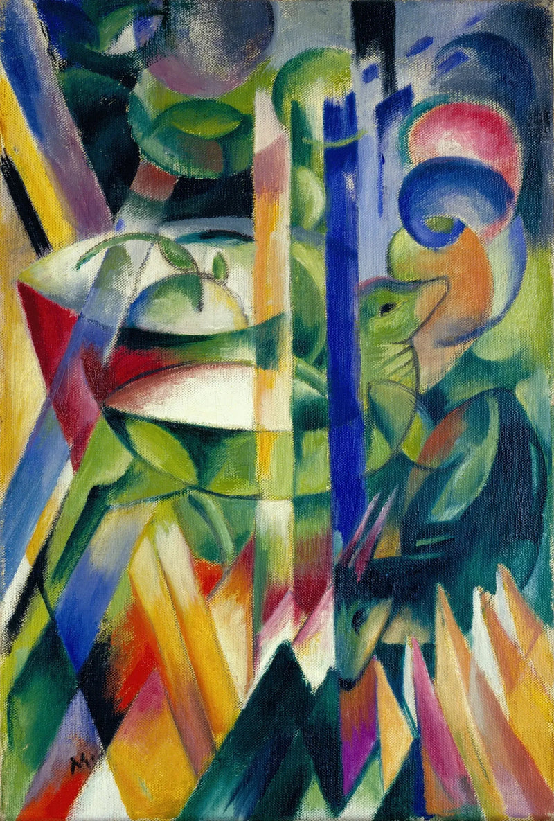 As pequenas cabras da montanha - Franz Marc