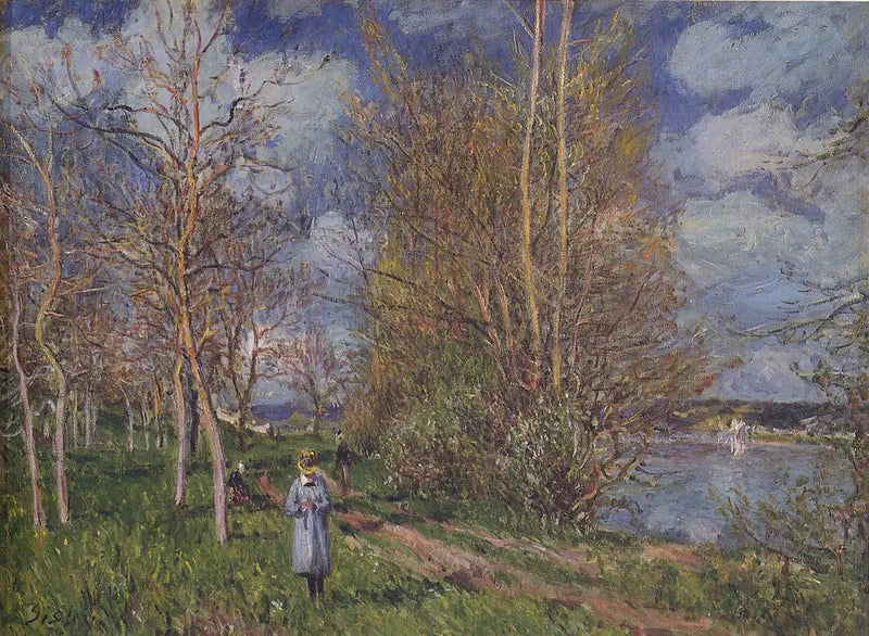 Os Pequenos Campos na Primavera, Por - Alfred Sisley
