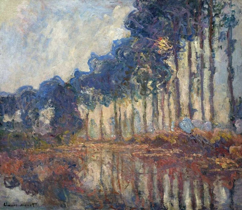 Os choupos, outono - Claude Monet