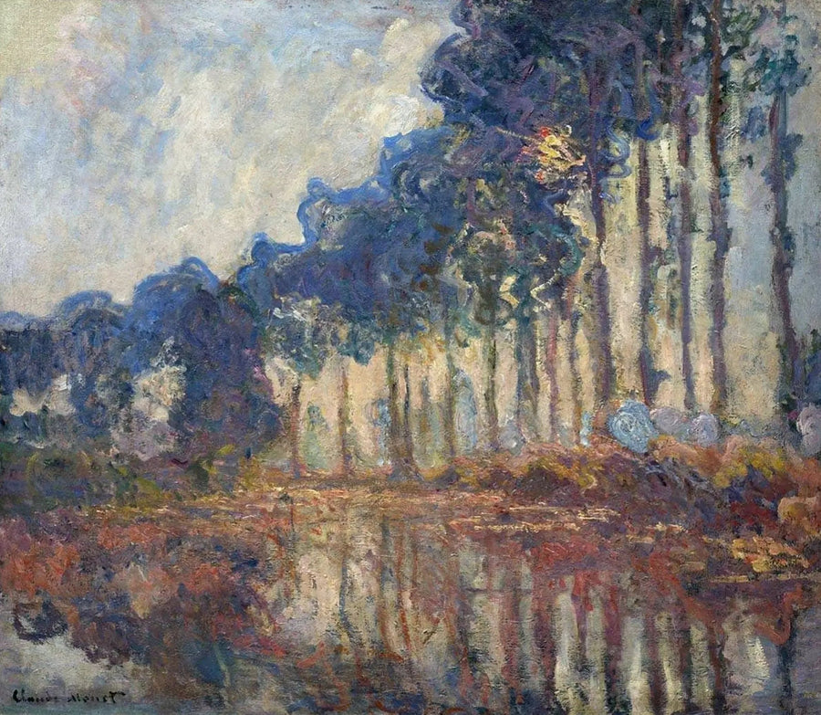 Os choupos, outono - Claude Monet