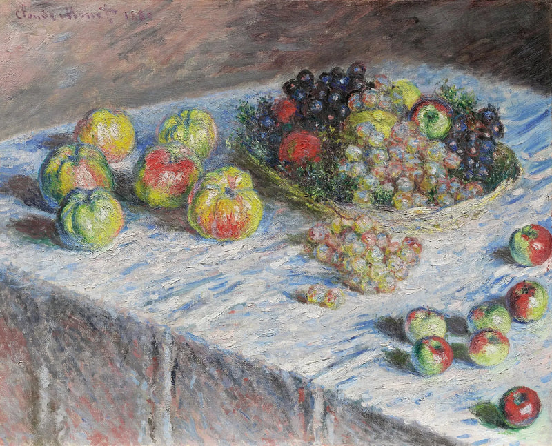 As maçãs e as uvas - Claude Monet