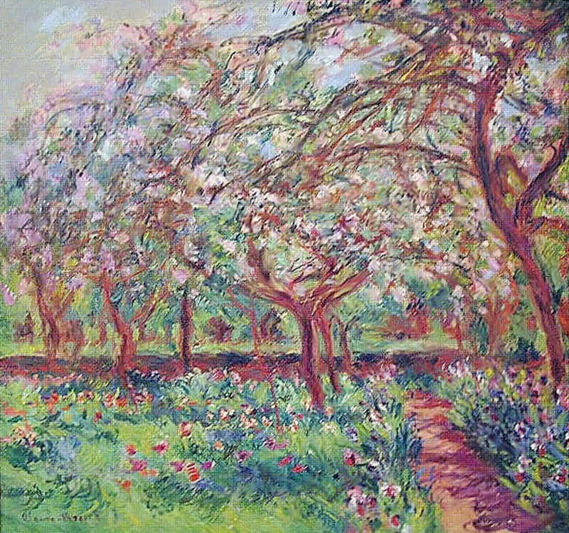 Macieiras em flor - Claude Monet