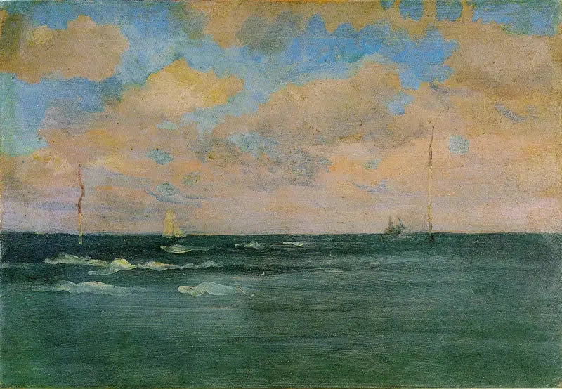Os Postes de Banho, Bretanha - James Abbott McNeill Whistler
