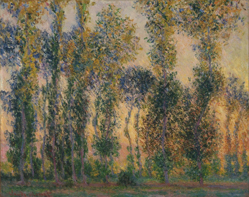 Os polvos em Giverny, o nascer do sol - Claude Monet