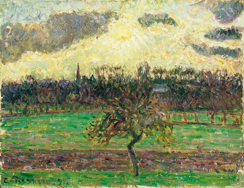 As pradarias em Éragny, maçã - Camille Pissarro