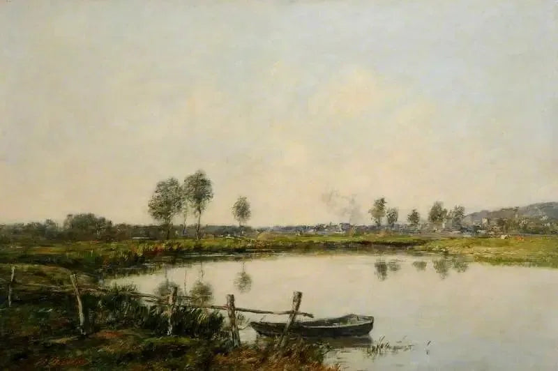 Os prados úmidos de Deauville, França - Eugène Boudin