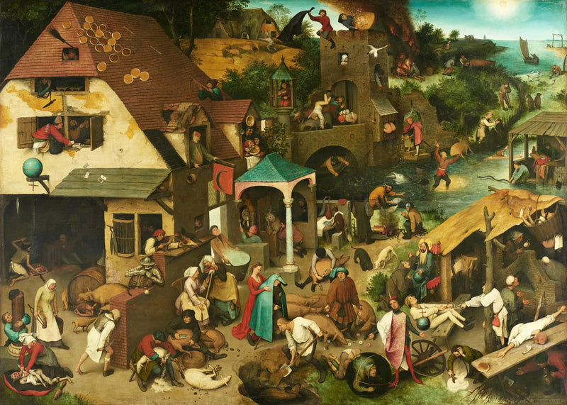Os Provérbios Flamencos - Pieter Brueghel, o Velho