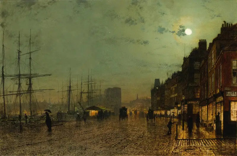 Os cais de Glasgow - John Atkinson Grimshaw