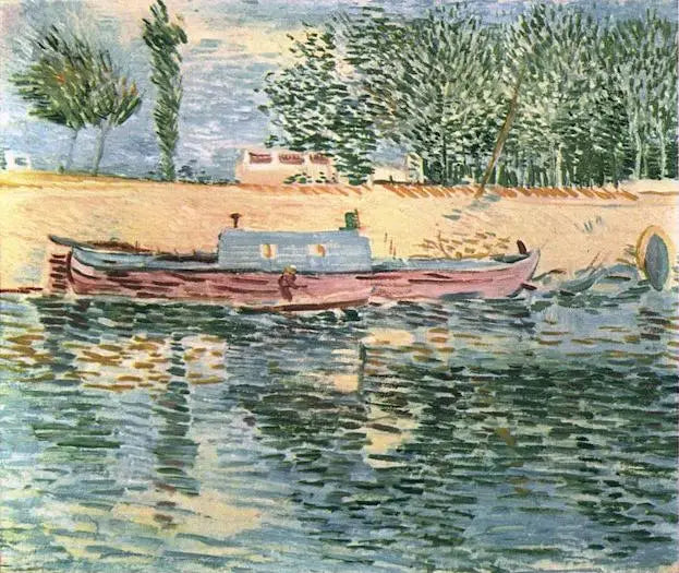 Les quais de Seine avec bateaux, Les - Vincent van Gogh image 1 tableau peint à l’huile sur toile