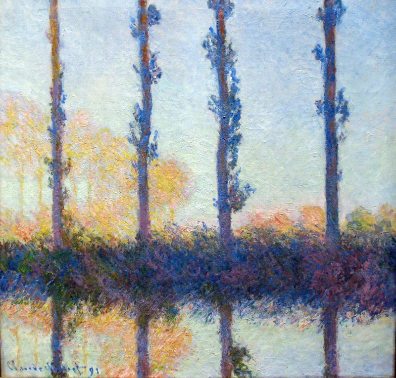 As quatro árvores - Claude Monet