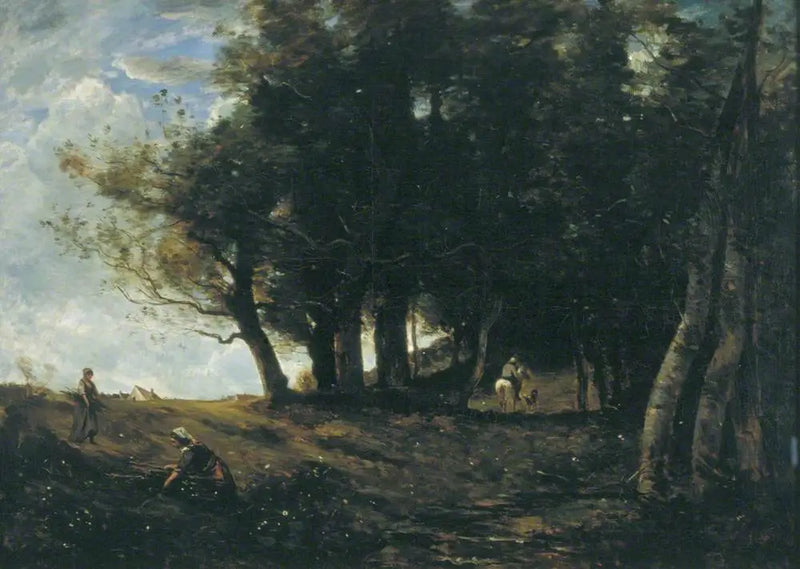 Os coletores de lenha - Jean-Baptiste Camille Corot