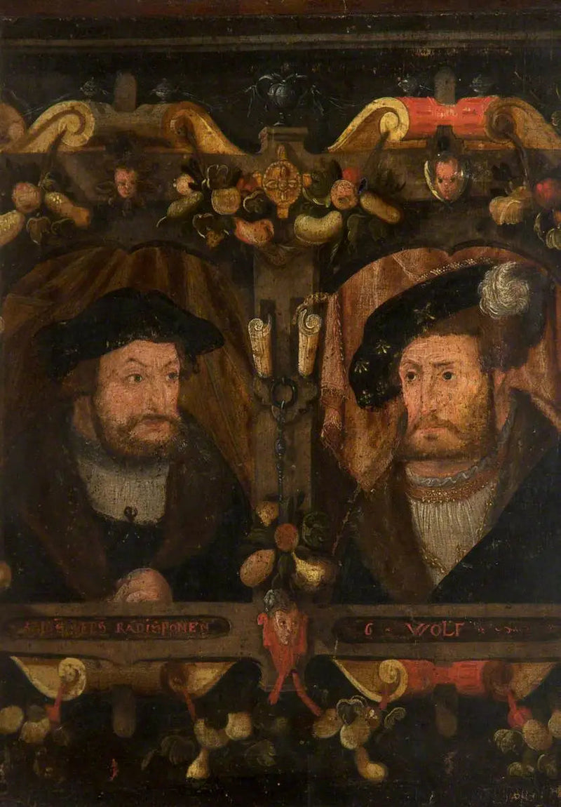 Reformadores Radisponen e G. Wolf (Frédéric « o Sábio », 1463-1525, e Jean I, « o Constante », 1468-1532) - Lucas Cranach o Velho