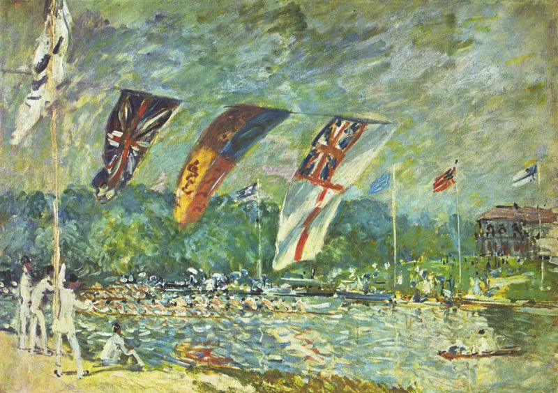 As Regatas em Molesey - Alfred Sisley