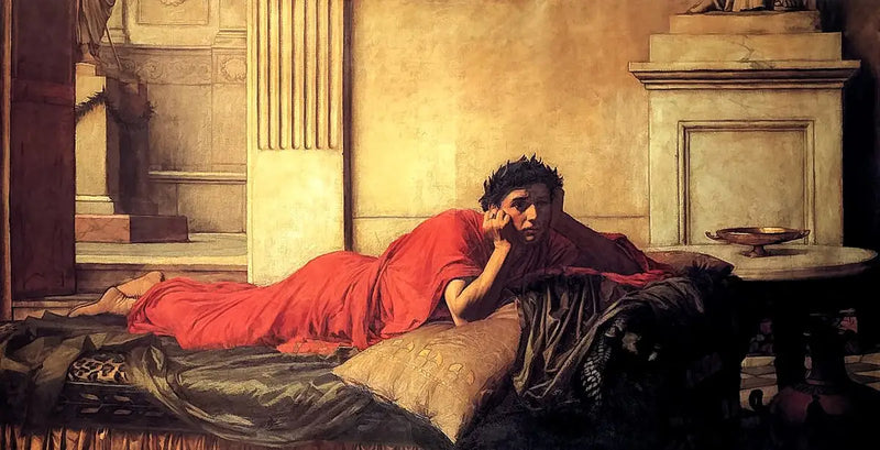 Os remorsos de Nero após o assassinato de sua mãe - John William Waterhouse