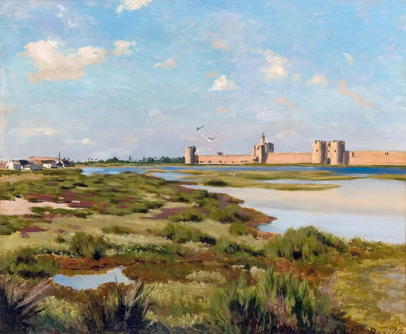 As Muralhas de Aigues-Mortes - Frédéric Bazille