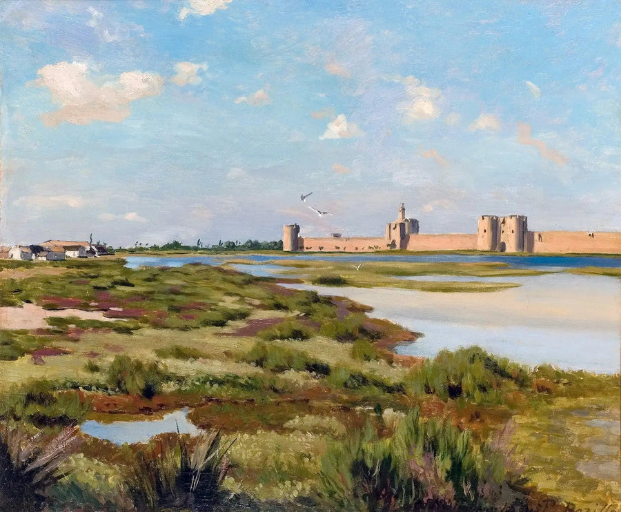 As Muralhas de Aigues-Mortes - Frédéric Bazille