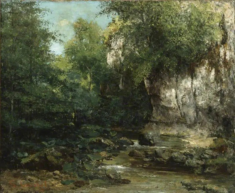 As margens de um riacho - Gustave Courbet