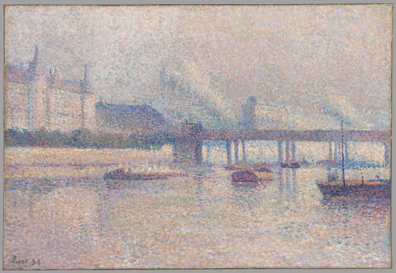 As margens do Sena em Paris - Maximilien Luce