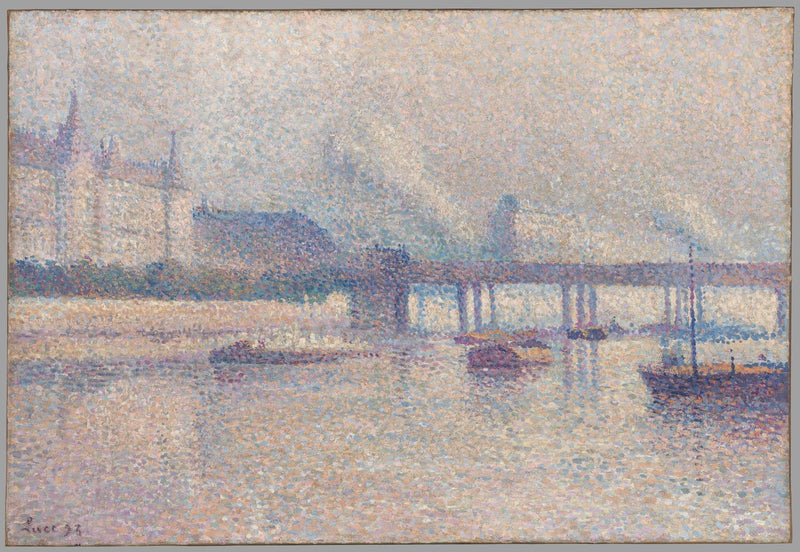 As margens do Sena em Paris - Maximilien Luce