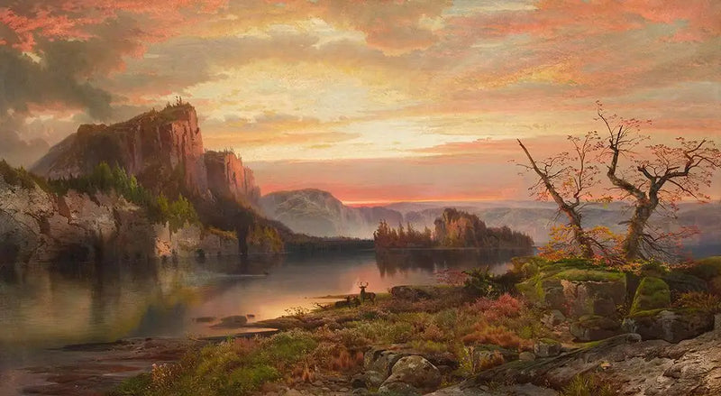 As margens do Lago Superior - Thomas Moran
