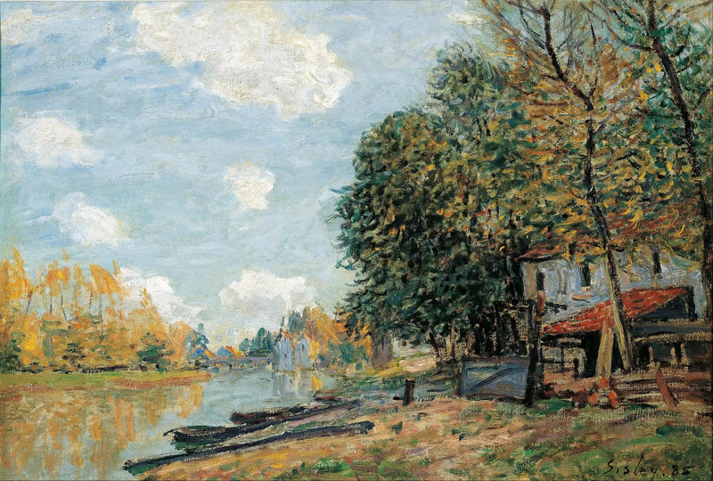 As margens do Loing em Moret - Alfred Sisley