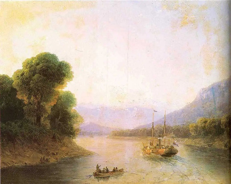 Os rios fluviais na Geórgia - Ivan Aïvazovski