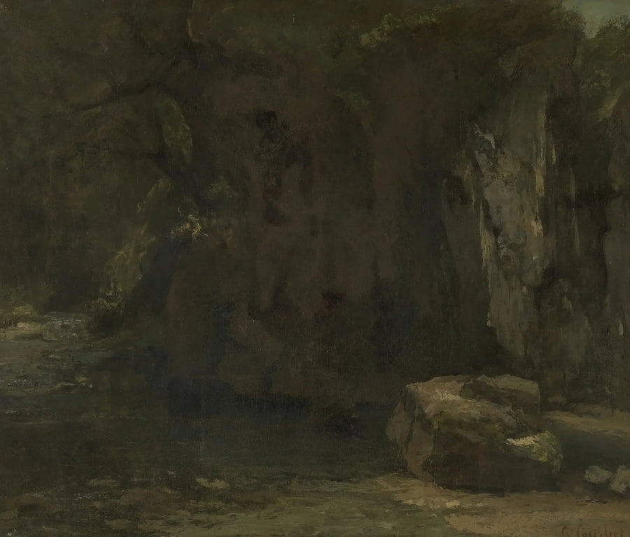 As rochas do Loue - Gustave Courbet