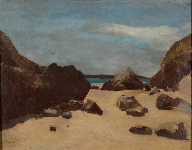 As rochas (Rochers na Bretanha) - Odilon Redon