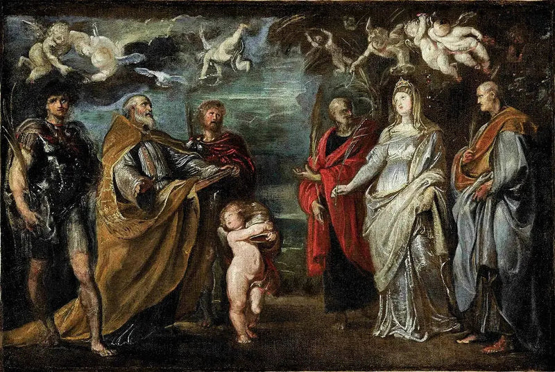 Os santos Maure, Gregório, Papianus, Nereu, Domitila e Aquiles - Peter Paul Rubens