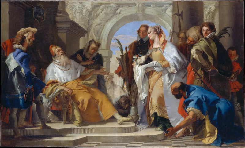 Os santos padroeiros da família Crotta - Giovanni Battista Tiepolo