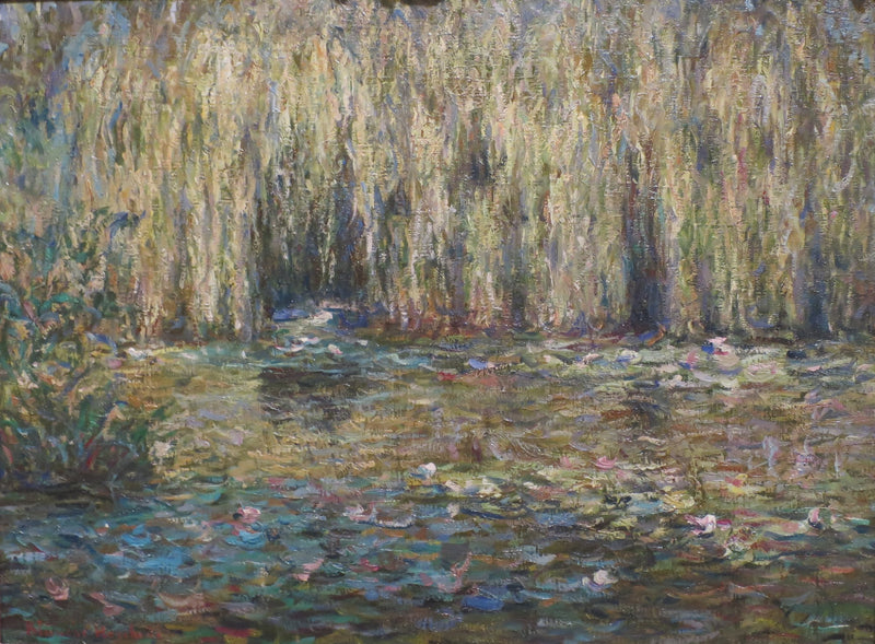 Os salgueiros chorões no lago de nenúfares em Giverny - Blanche Hoschédé Monet