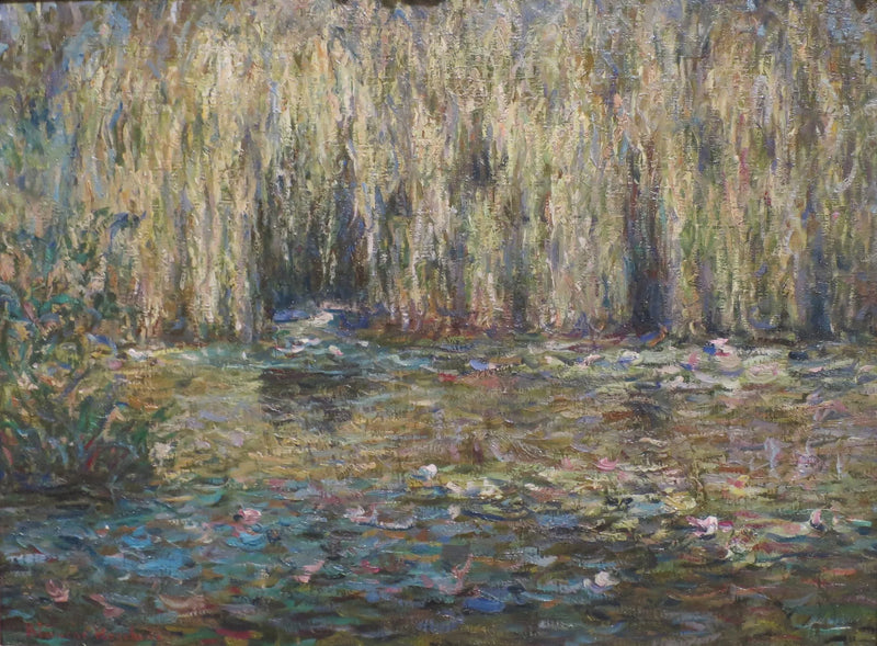 Os salgueiros chorões no lago de nenúfares em Giverny - Blanche Hoschédé Monet