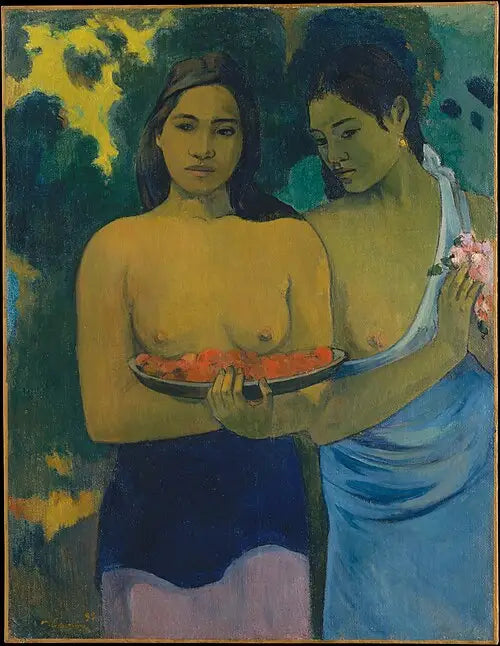 Os Seios com Flores Vermelhas - Paul Gauguin