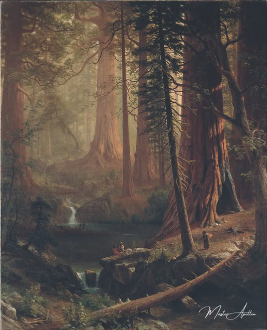 Les séquoias géants de Californie - Albert Bierstadt - Reproductions de tableaux et peintures haut de gamme