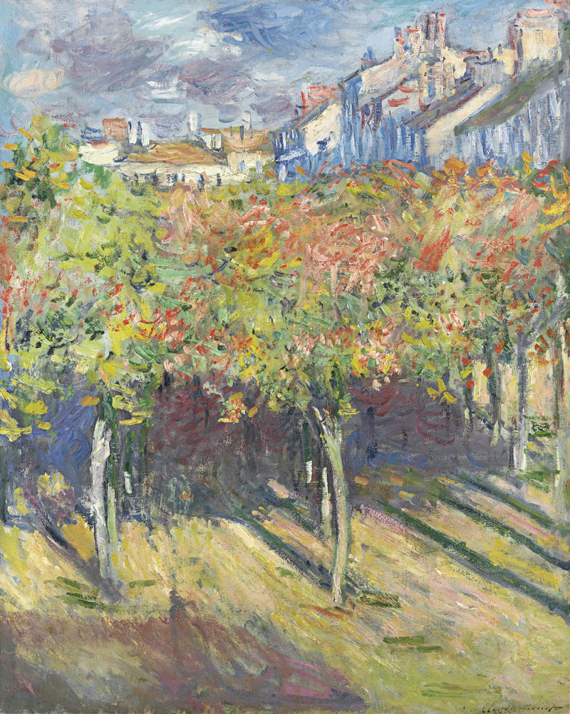 Os Tilos em Poissy - Claude Monet